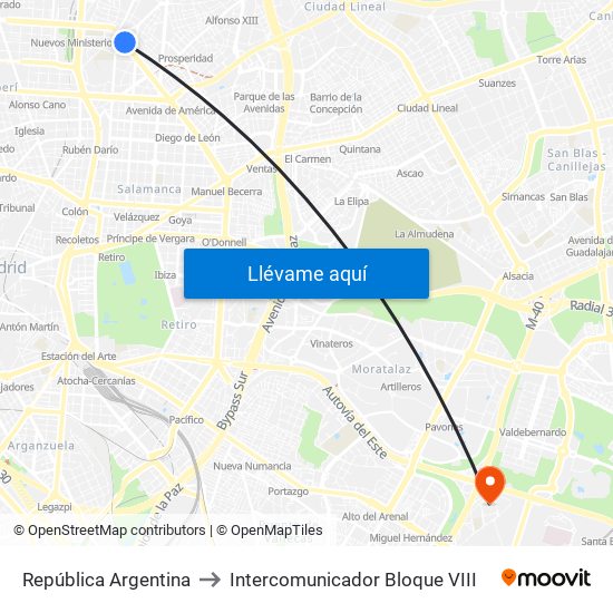 República Argentina to Intercomunicador Bloque VIII map