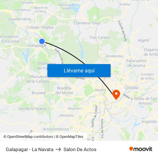 Galapagar - La Navata to Salon De Actos map