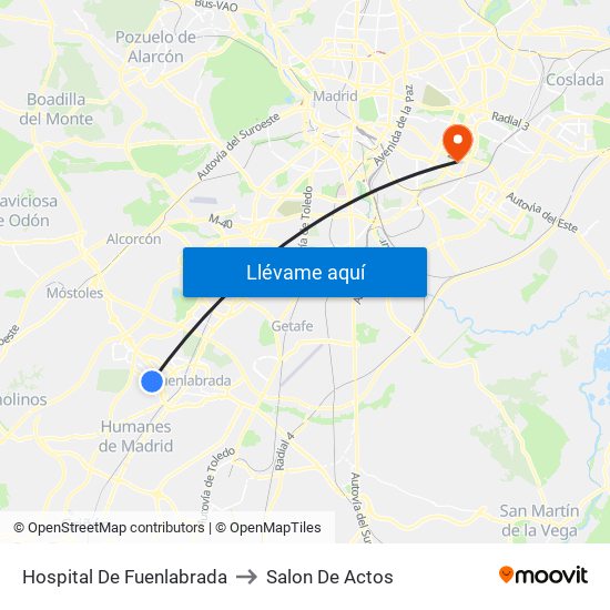 Hospital De Fuenlabrada to Salon De Actos map