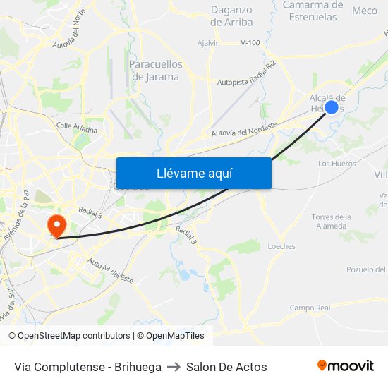 Vía Complutense - Brihuega to Salon De Actos map