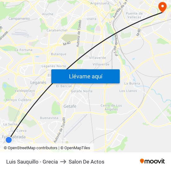 Luis Sauquillo - Grecia to Salon De Actos map