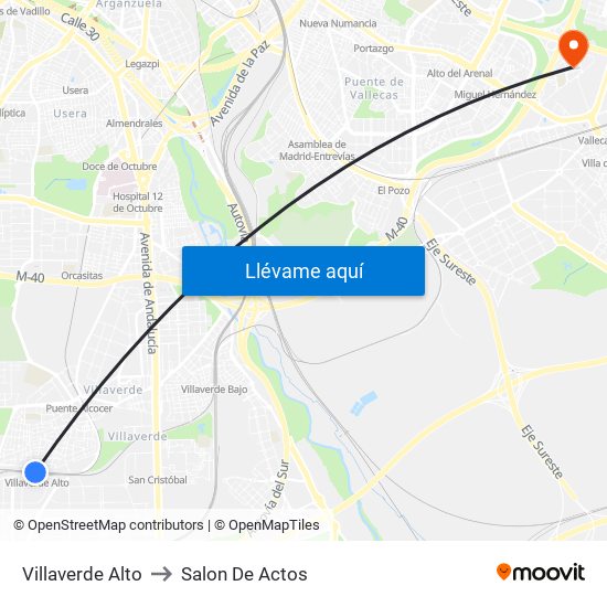 Villaverde Alto to Salon De Actos map