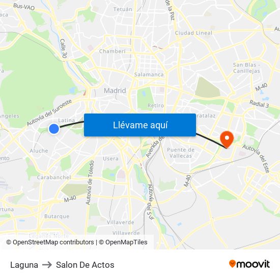 Laguna to Salon De Actos map