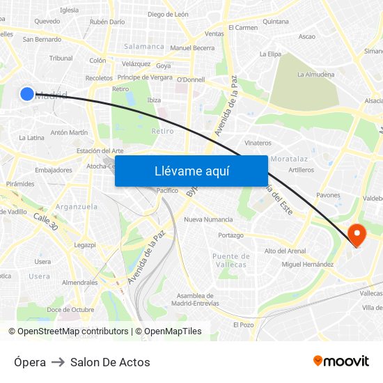 Ópera to Salon De Actos map