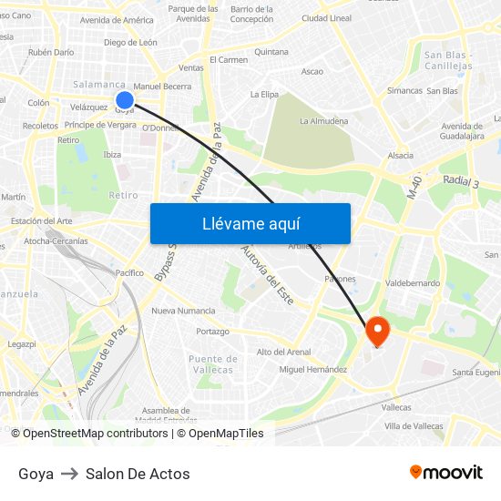 Goya to Salon De Actos map