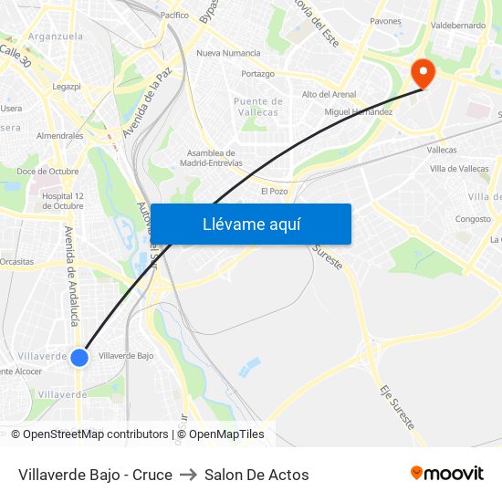 Villaverde Bajo - Cruce to Salon De Actos map