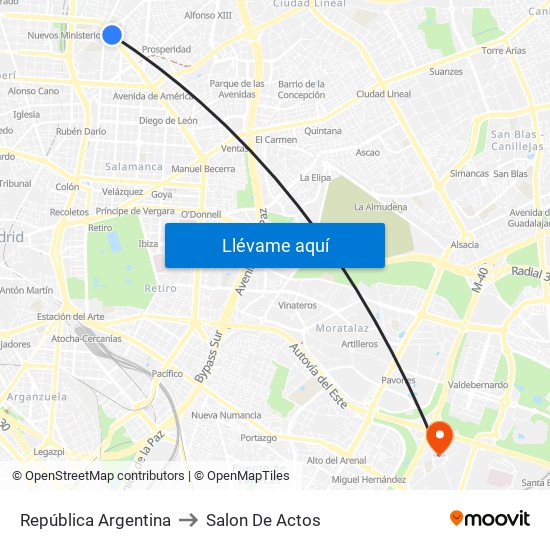 República Argentina to Salon De Actos map
