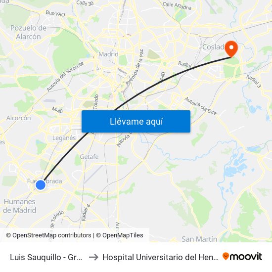 Luis Sauquillo - Grecia to Hospital Universitario del Henares map