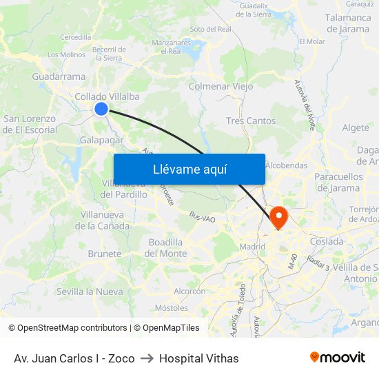 Av. Juan Carlos I - Zoco to Hospital Vithas map