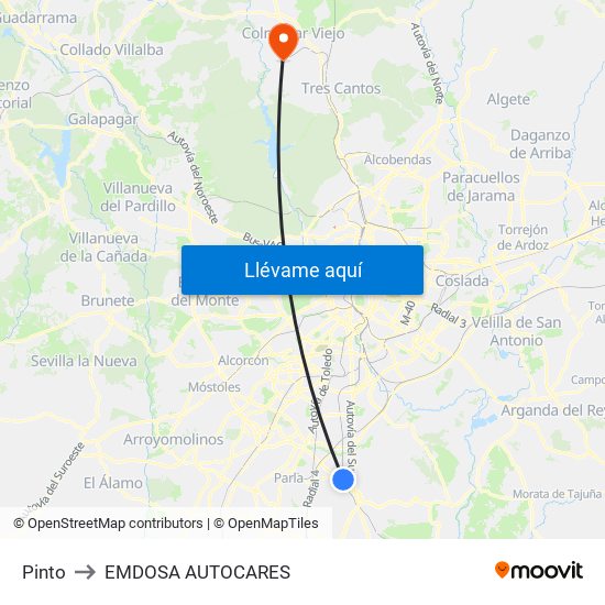 Pinto to EMDOSA AUTOCARES map