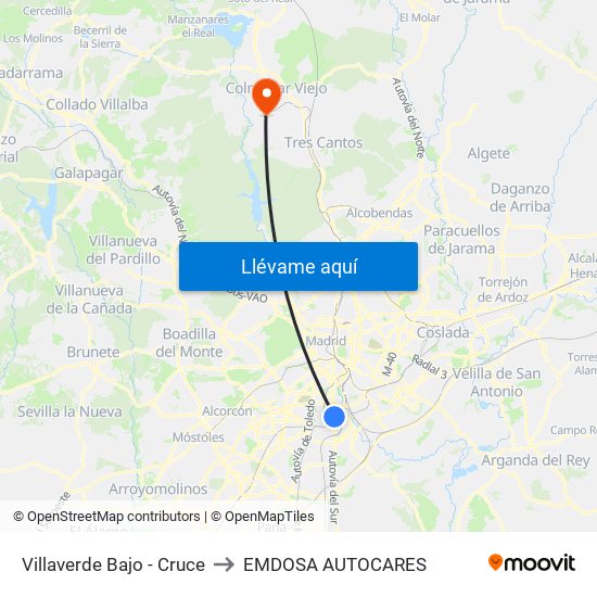 Villaverde Bajo - Cruce to EMDOSA AUTOCARES map