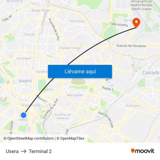 Usera to Terminal 2 map