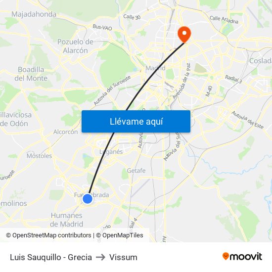 Luis Sauquillo - Grecia to Vissum map