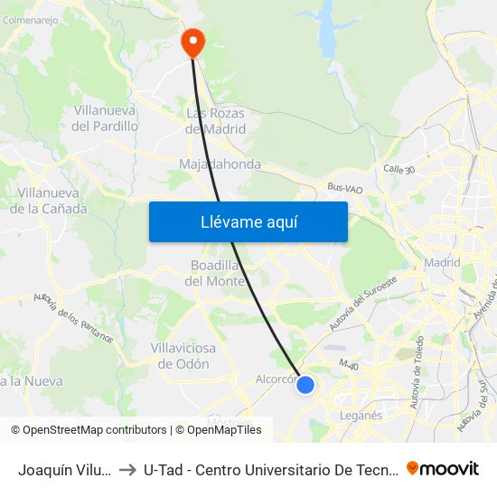 Joaquín Vilumbrales to U-Tad - Centro Universitario De Tecnología Y Arte Digital map