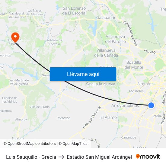 Luis Sauquillo - Grecia to Estadio San Miguel Arcángel map