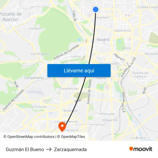 Guzmán El Bueno to Zarzaquemada map