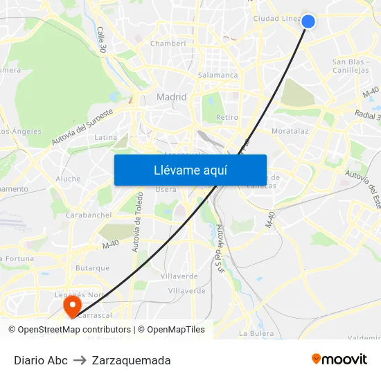 Diario Abc to Zarzaquemada map