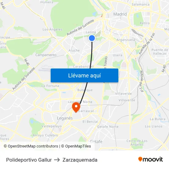 Polideportivo Gallur to Zarzaquemada map