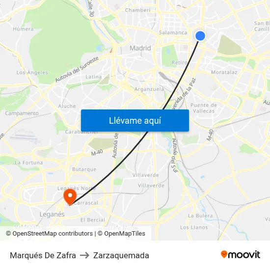 Marqués De Zafra to Zarzaquemada map