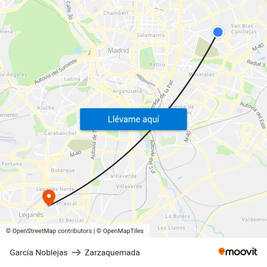 García Noblejas to Zarzaquemada map