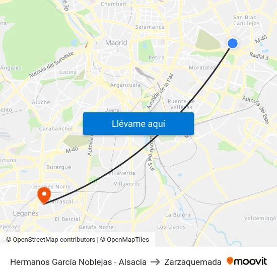 Hermanos García Noblejas - Alsacia to Zarzaquemada map