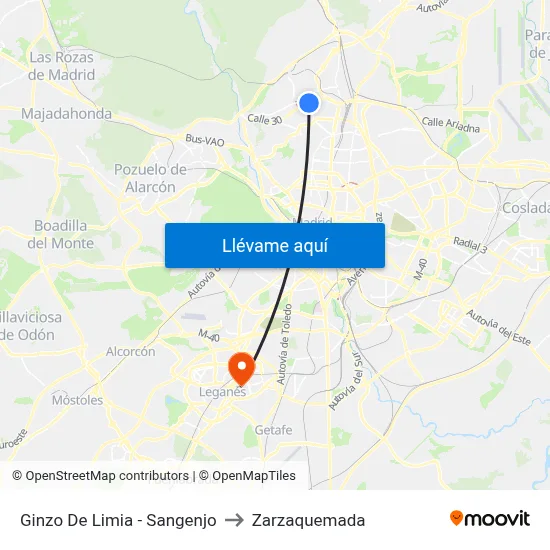 Ginzo De Limia - Sangenjo to Zarzaquemada map