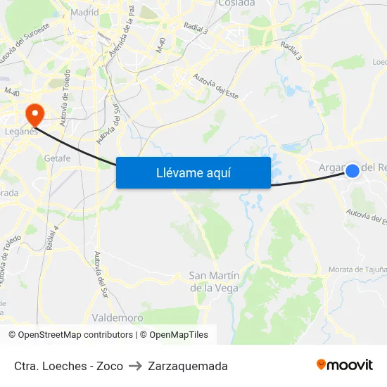 Ctra. Loeches - Zoco to Zarzaquemada map