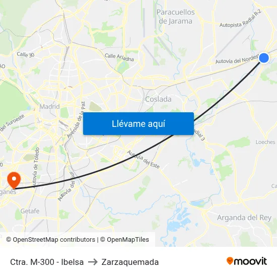 Ctra. M-300 - Ibelsa to Zarzaquemada map