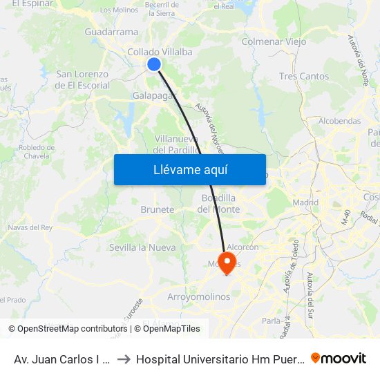 Av. Juan Carlos I - Zoco to Hospital Universitario Hm Puerta Del Sur map
