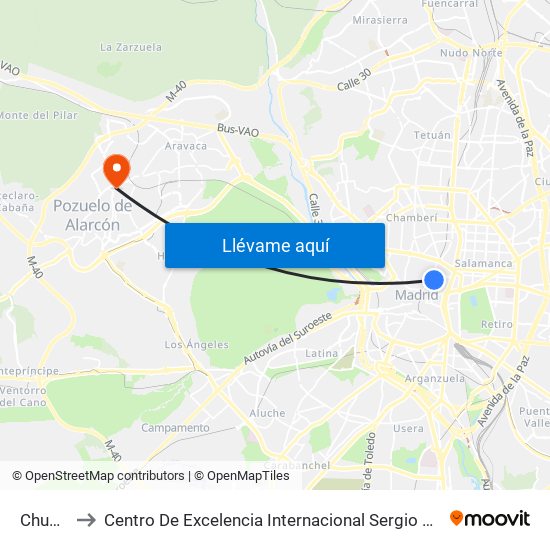 Chueca to Centro De Excelencia Internacional Sergio Arboleda map