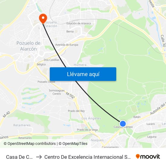 Casa De Campo to Centro De Excelencia Internacional Sergio Arboleda map