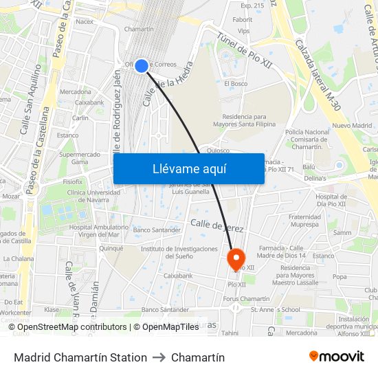 Madrid Chamartín Station to Chamartín map