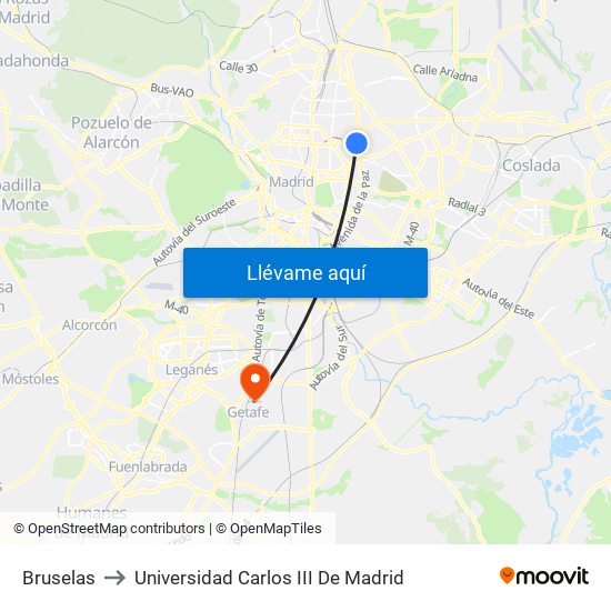 Bruselas to Universidad Carlos III De Madrid map