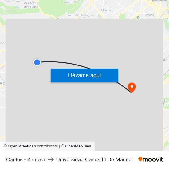 Cantos - Zamora to Universidad Carlos III De Madrid map