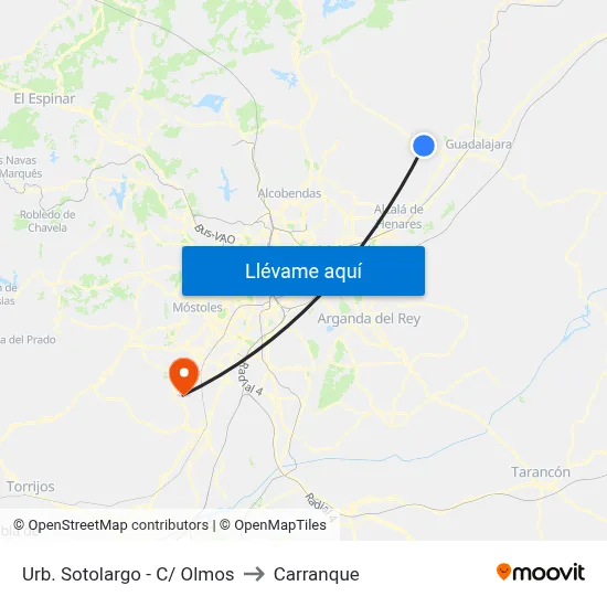 Urb. Sotolargo - C/ Olmos to Carranque map