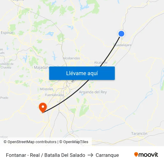 Fontanar - Mayor / Batalla Del Salado to Carranque map