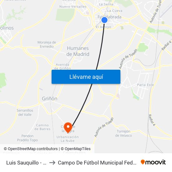 Luis Sauquillo - Grecia to Campo De Fútbol Municipal Federico Núñez map