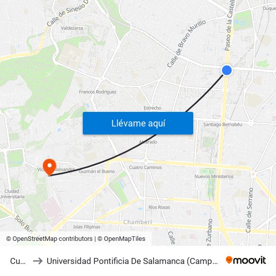 Cuzco to Universidad Pontificia De Salamanca (Campus De Madrid) map