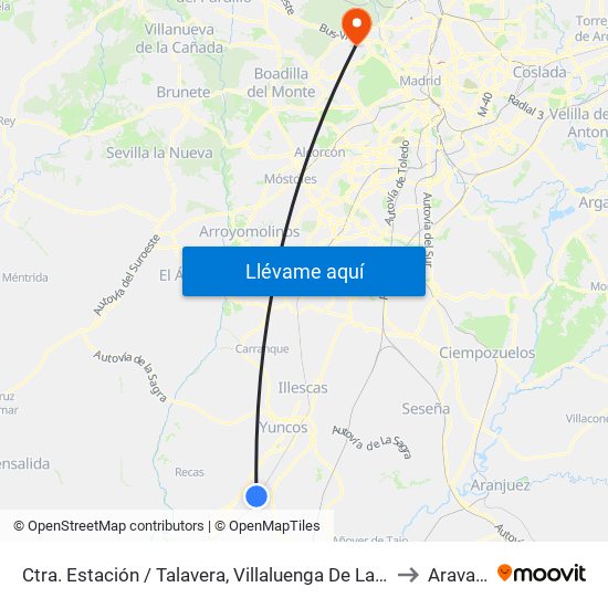 Ctra. Estación / Talavera, Villaluenga De La Sagra to Aravaca map