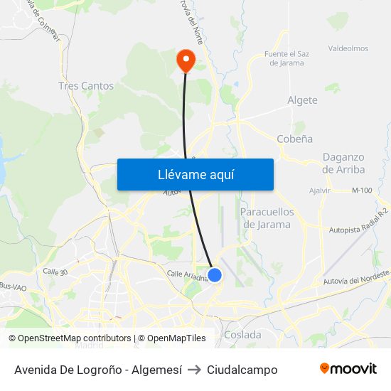 Avenida De Logroño - Algemesí to Ciudalcampo map