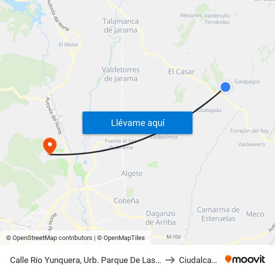 Calle Río Yunquera, Urb. Parque De Las Castillas to Ciudalcampo map