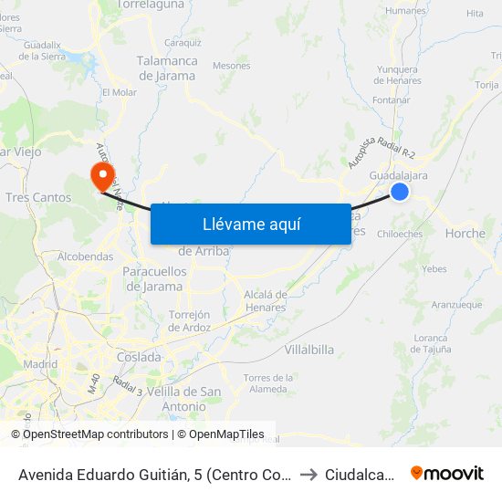Avenida Eduardo Guitián, 5 (Centro Comercial) to Ciudalcampo map