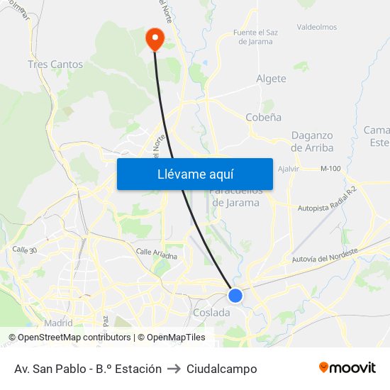 Av. San Pablo - B.º Estación to Ciudalcampo map