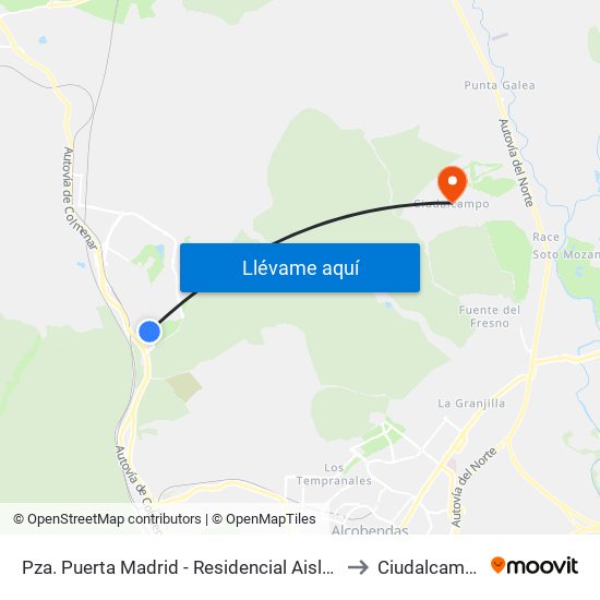Pza. Puerta Madrid - Residencial Aislada to Ciudalcampo map