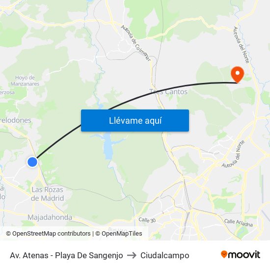 Av. Atenas - Playa De Sangenjo to Ciudalcampo map