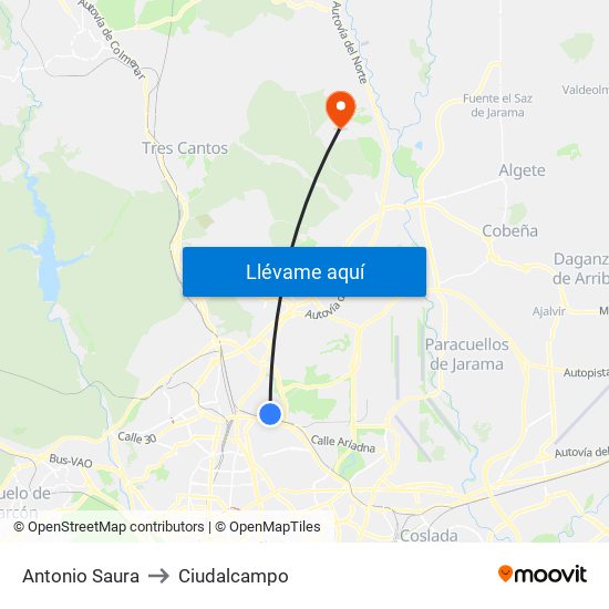 Antonio Saura to Ciudalcampo map