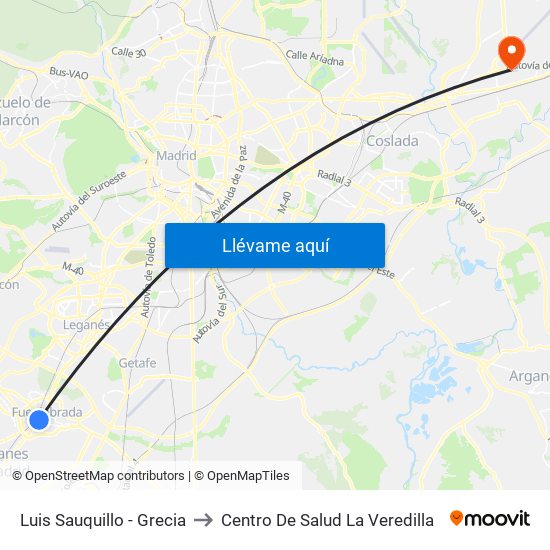 Luis Sauquillo - Grecia to Centro De Salud La Veredilla map