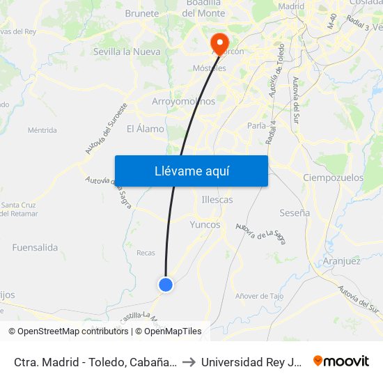 Ctra. Madrid - Toledo, Cabañas De La Sagra to Universidad Rey Juan Carlos map