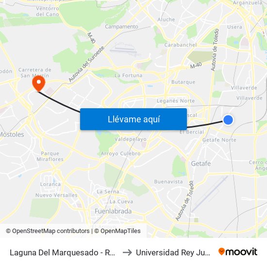 Laguna Del Marquesado - Real De Pinto to Universidad Rey Juan Carlos map