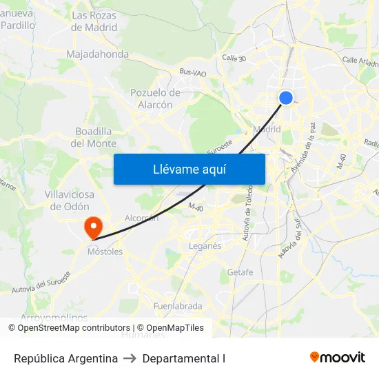 República Argentina to Departamental I map